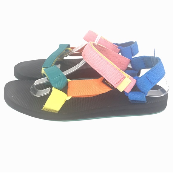 TEVA ORIGINAL UNIVERSAL MULTI COLORED SANDALS 90s VIBES WOMENS SIZE 8 - Picture 4 of 16